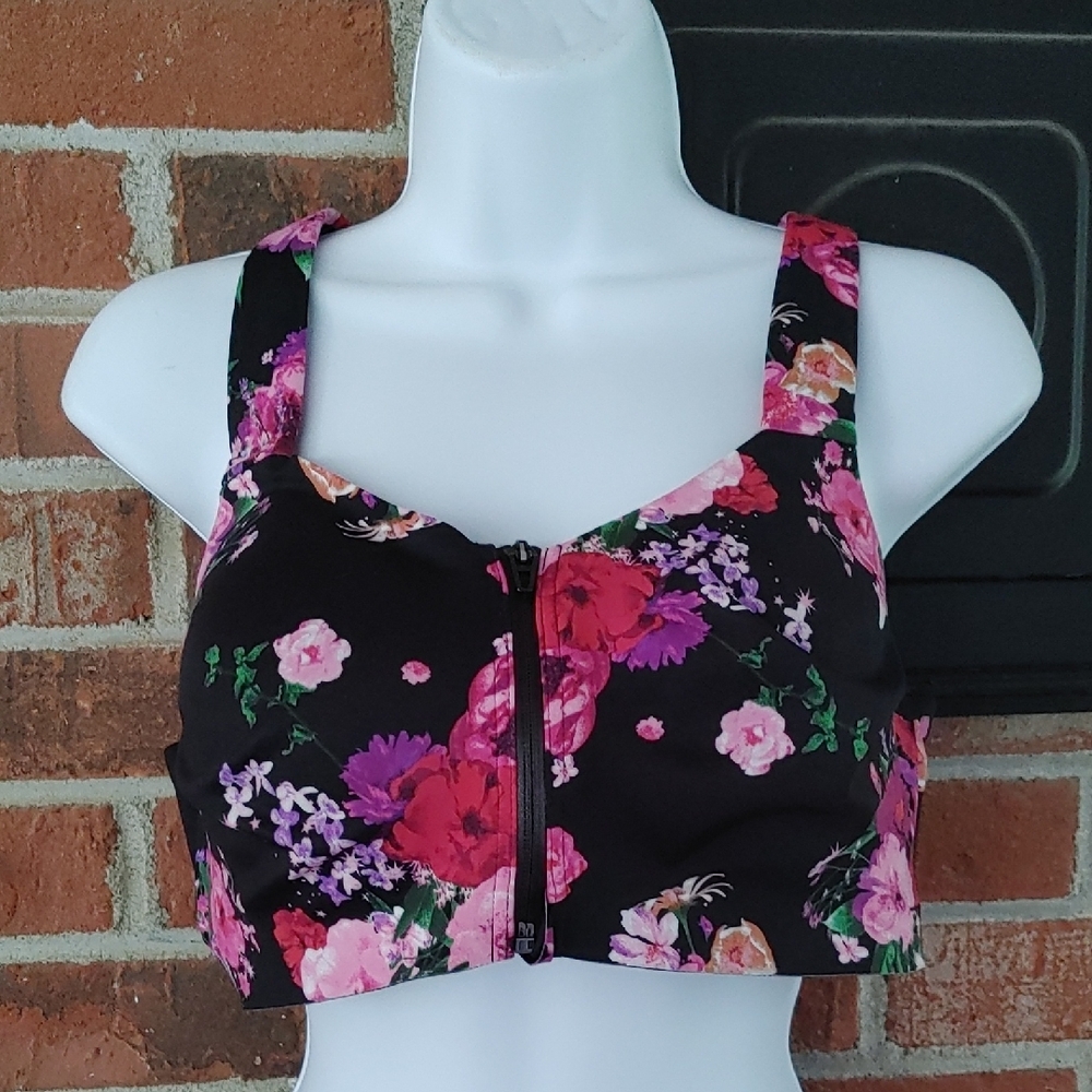 Victoria's Secret On Point Knockout Floral Black Sorts Bra Size 36DD